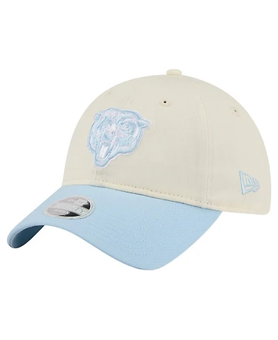 New Era Women's Cream/Coastal Blue Chicago Bears 9TWENTY Adjustable Hat