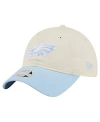 New Era Women's Cream/Coastal Blue Philadelphia Eagles 9TWENTY Adjustable Hat