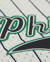 Mitchell & Ness Men's Cream Philadelphia Eagles Big Tall Heavyweight Mesh Button-Up Fashion Jersey