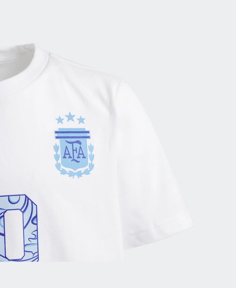 Adidas Big Boys and Girls Lionel Messi White Argentina National Team 2026 Away Jersey Hook Name Number T-Shirt