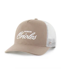 47 Brand Men's Brown Baltimore Orioles Foundational Mesh Hitch Adjustable Hat