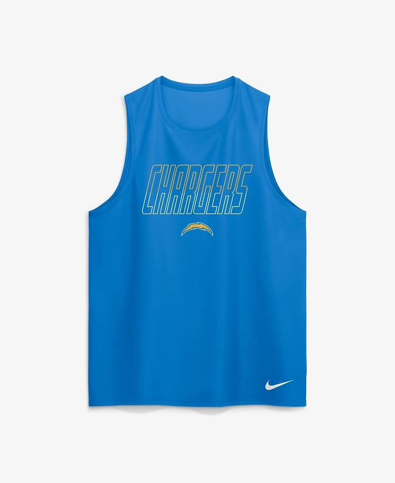 Nike Men's Powder Blue Los Angeles Chargers Kickoff Miler Dri-fit Tank Top