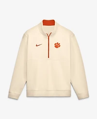 Nike Men's Cream Clemson Tigers Primetime Club Fleece Half-Zip Pullover