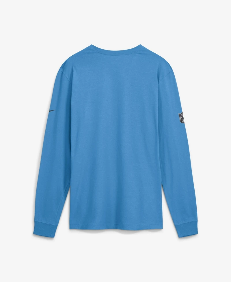 Nike Men's Light Blue Tennessee Titans Sideline Bold Arch Star Dri-fit Long Sleeve T-Shirt
