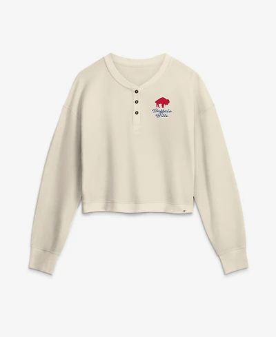 Fanatics Women's Buffalo Bills Relaxed Cropped Waffle-Knit Long Sleeve Shirt