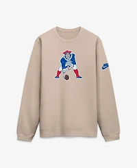 Nike Men's Sand New England Patriots I-Formation Rewind Club Crew Sweatshirt