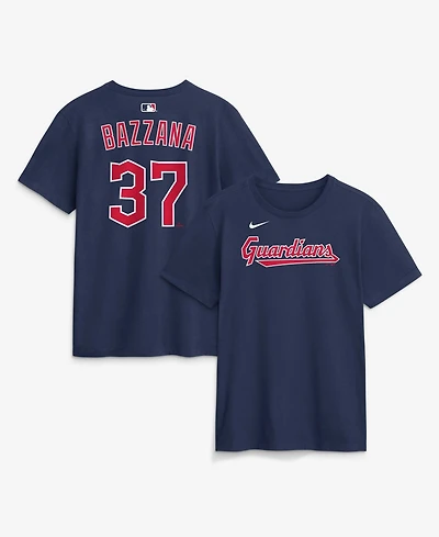 Nike Men's Travis Bazzana Navy Cleveland Guardians Name Number T-Shirt