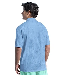Margaritaville Men's Blue Miami Marlins Linen Party Button-Up Shirt