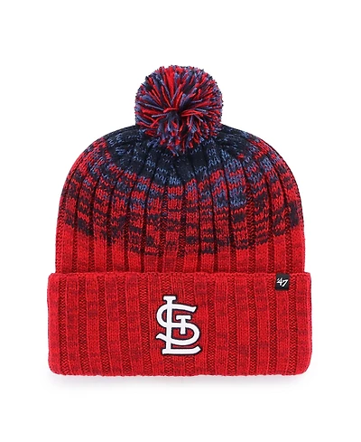 47 Brand Men's Red St. Louis Cardinals Cascade Cuffed Knit Hat with Pom