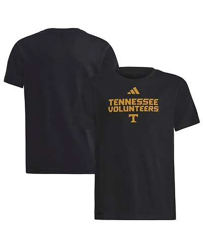 Adidas Big Boys and Girls Black Tennessee Volunteers Wordmark Fresh T-Shirt