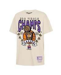 Mitchell & Ness Big Boys and Girls Natural Los Angeles Lakers 1988 Nba Finals Champions Hardwood Classics History T-Shirt