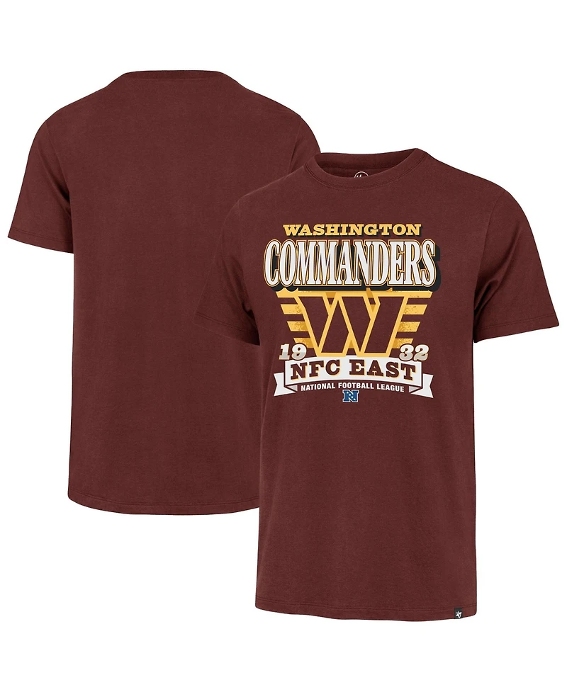'47 Brand Men's Burgundy Washington Commanders Stripe Splash Franklin T-Shirt