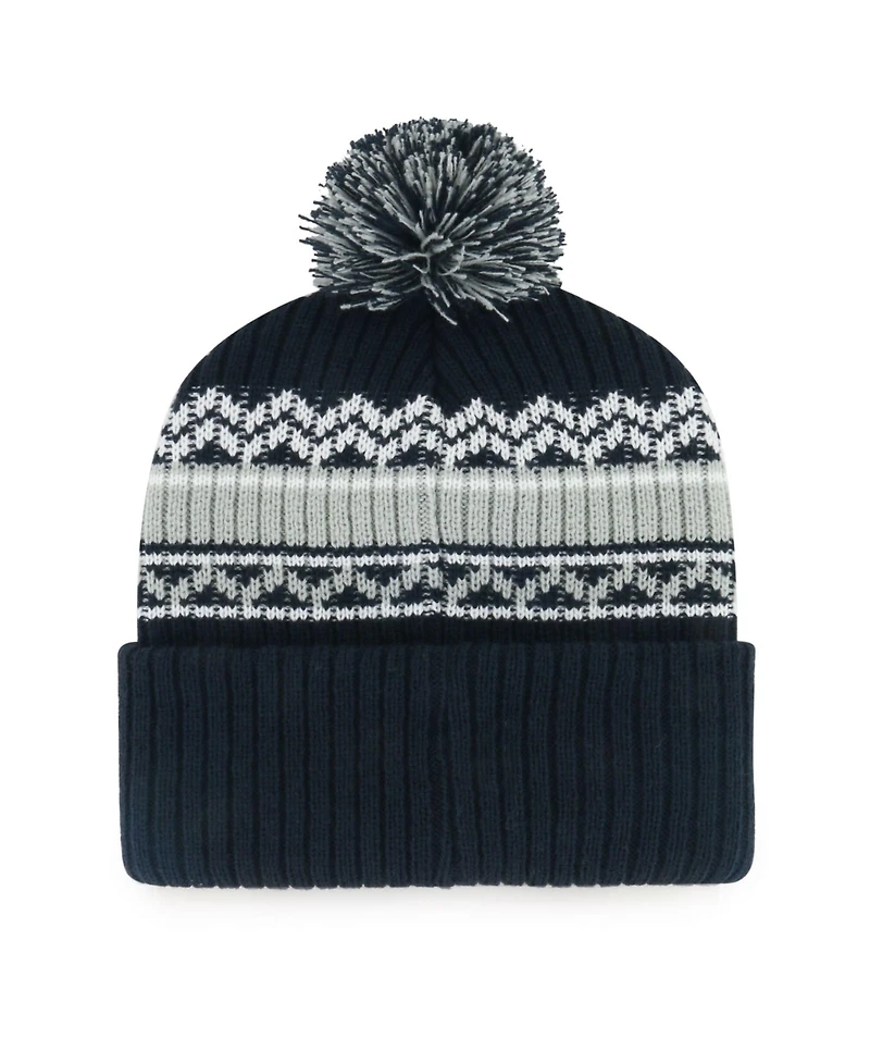 '47 Brand Big Boys and Girls Navy Dallas Cowboys Polar Vortex Cuffed Knit Pom Hat