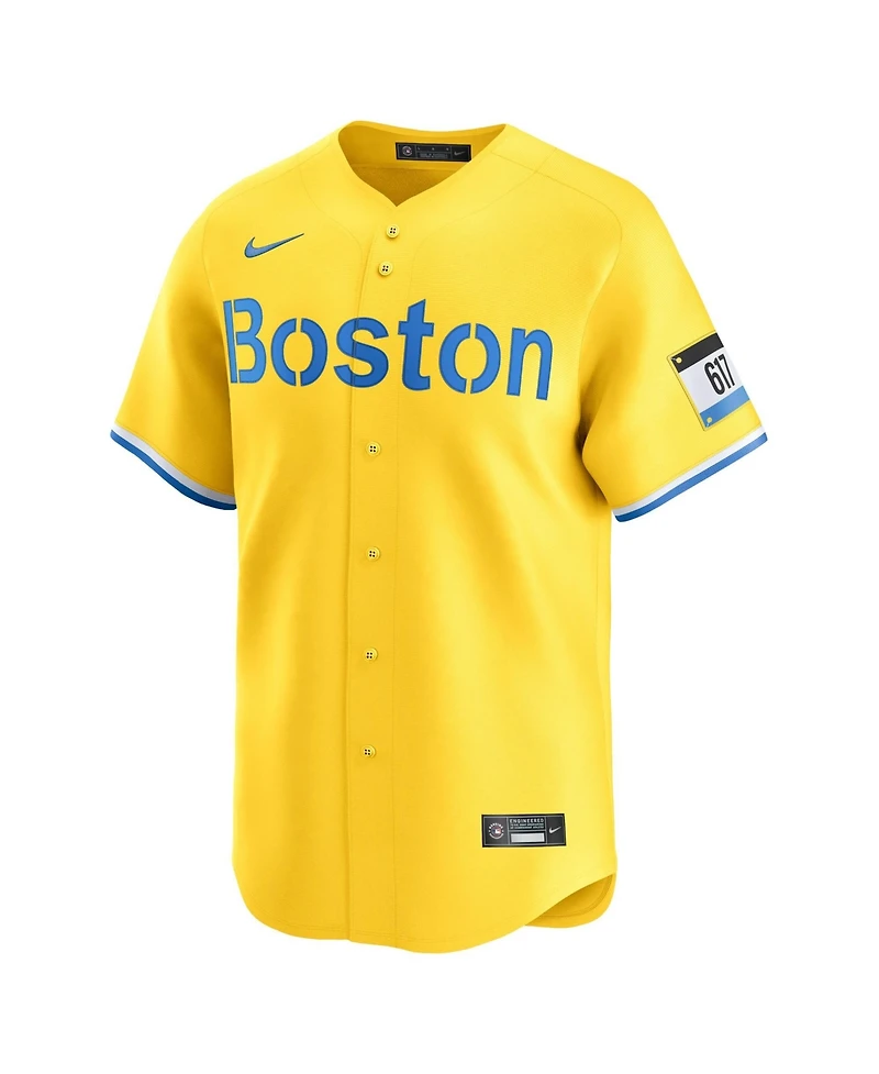 Nike Men's Garrett Crochet Gold Boston Red Sox Alternate Limited Jersey