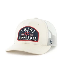 47 Brand Men's Cream Minnesota Twins Leland Adjustable Trucker Hat