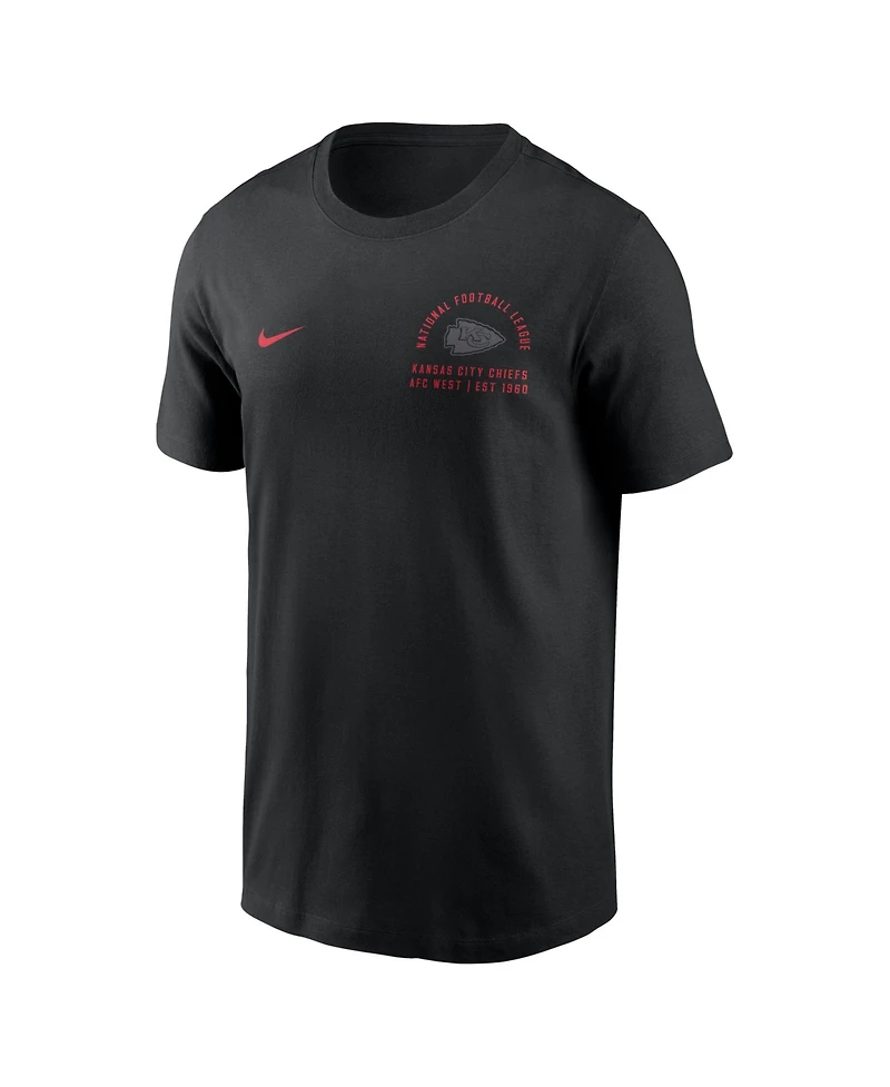 Nike Men's Black Kansas City Chiefs Split Logo T-Shirt