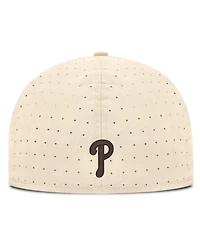 Nike Men's Natural Philadelphia Phillies True Dri-fit AeroBill Fitted Hat