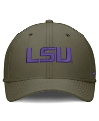 Nike Men's Olive Lsu Tigers Primetime SwooshFlex Dri-fit Hat