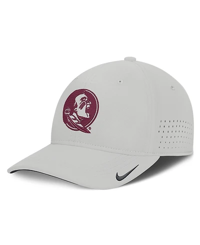 Nike Men's Gray Florida State Seminoles 2026 Sideline Practice AeroBill SwooshFlex Dri-fit Hat