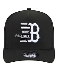 New Era Men's Black Boston Red Sox Motion A-Frame 9FIFTY Snapback Hat