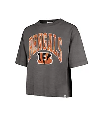 '47 Brand Women's Cincinnati Bengals Cropped Mindi Slub Distressed T-Shirt