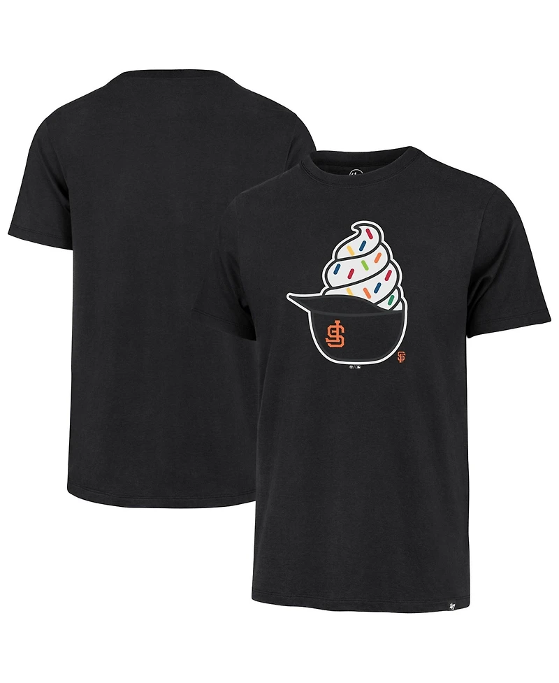 47 Brand Men's Black San Francisco Giants Ice Cream Helmet Franklin T-Shirt