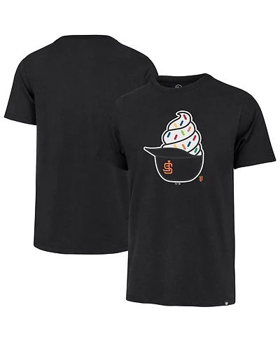 47 Brand Men's Black San Francisco Giants Ice Cream Helmet Franklin T-Shirt