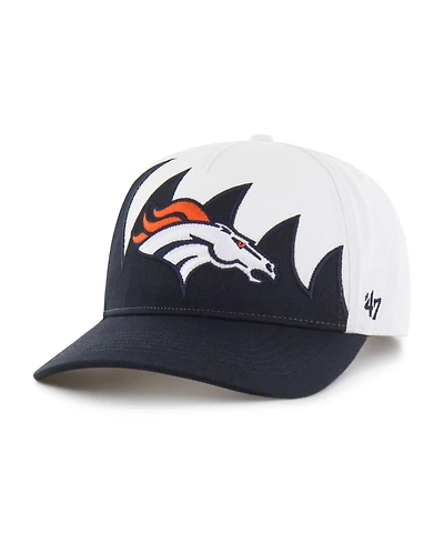 47 Brand Men's White Denver Broncos Jagged Hitch Adjustable Hat