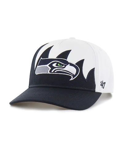 47 Brand Men's White Seattle Seahawks Jagged Hitch Adjustable Hat