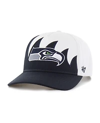 47 Brand Men's White Seattle Seahawks Jagged Hitch Adjustable Hat