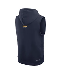 Nike Men's Navy West Virginia Mountaineers 2026 Sideline Sleeveless Dri-fit Hoodie