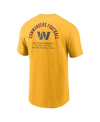Nike Men's Gold Washington Commanders Split Logo T-Shirt