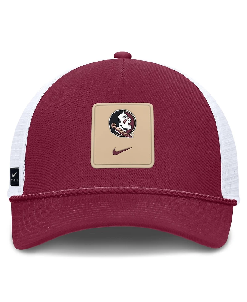 Nike Men's and Women's Garnet Florida State Seminoles 2026 On-Field Gameday Rope Trucker Adjustable Hat