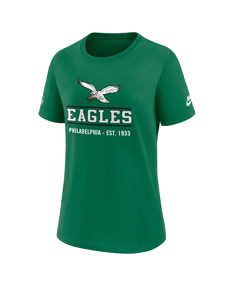 Nike Women's Kelly Green Philadelphia Eagles Sideline Alt Dri-fit T-Shirt