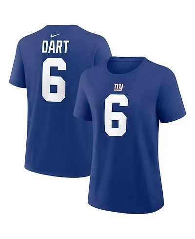 Nike Women's Jaxson Dart Royal New York Giants Name Number T-Shirt