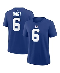 Nike Women's Jaxson Dart Royal New York Giants Name Number T-Shirt