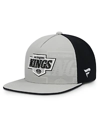 Fanatics Men's Silver/Black Los Angeles Kings Snapback Hat