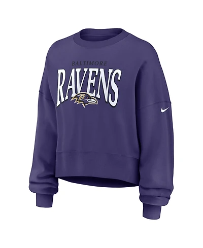 Nike Women's Purple Baltimore Ravens Oversized Phoenix Fleece Sweatshirt