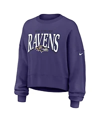 Nike Women's Purple Baltimore Ravens Oversized Phoenix Fleece Sweatshirt