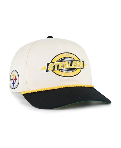 '47 Brand Men's Natural Pittsburgh Steelers Frame Out Two Tone Hitch Adjustable Hat