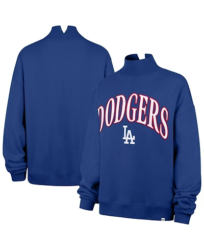'47 Brand Women's Los Angeles Dodgers Vantage Oversized Mock Neck Sweatshirt