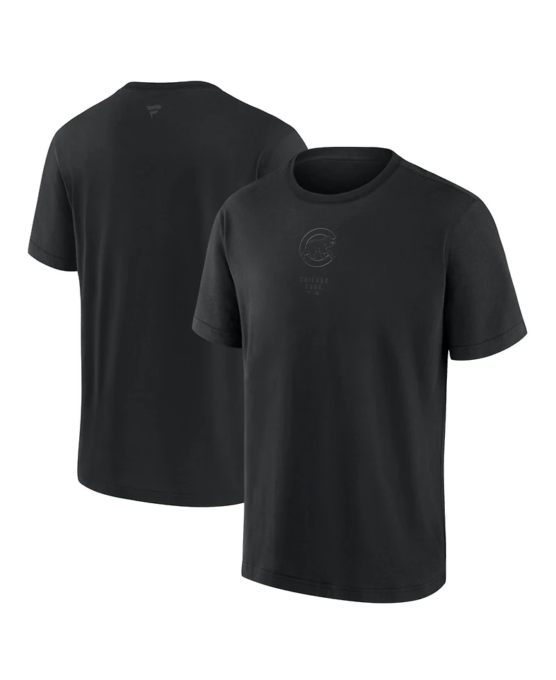 Fanatics Men's Chicago Cubs Black Out Heavyweight T-Shirt
