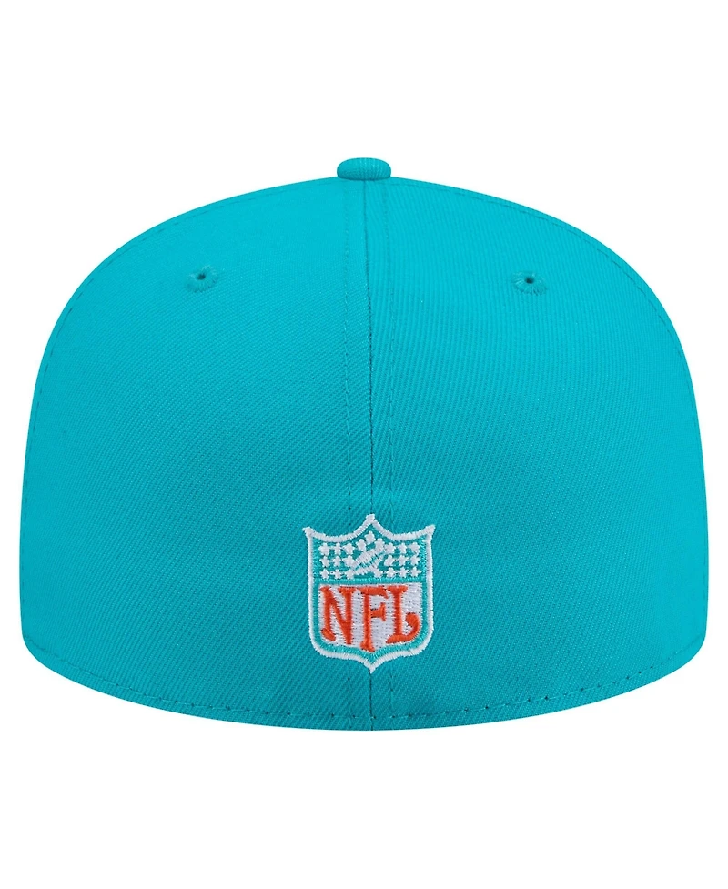 New Era Men's Aqua Miami Dolphins 59FIFTY Fitted Hat