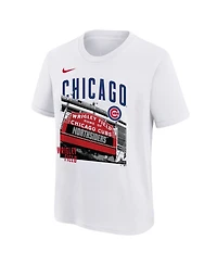Nike Big Boys and Girls White Chicago Cubs Hometown Collection T-Shirt