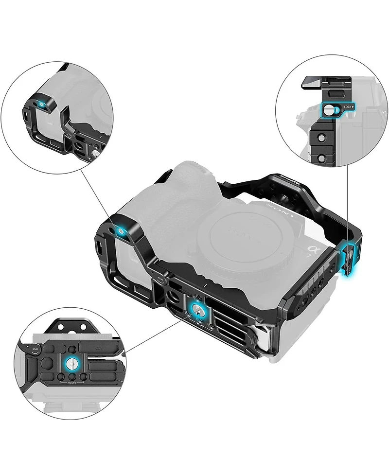 SmallRig HawkLock Quick Release Full Cage Kit for Sony Alpha 7R V/7 Iv/7S Iii/7 V Camera