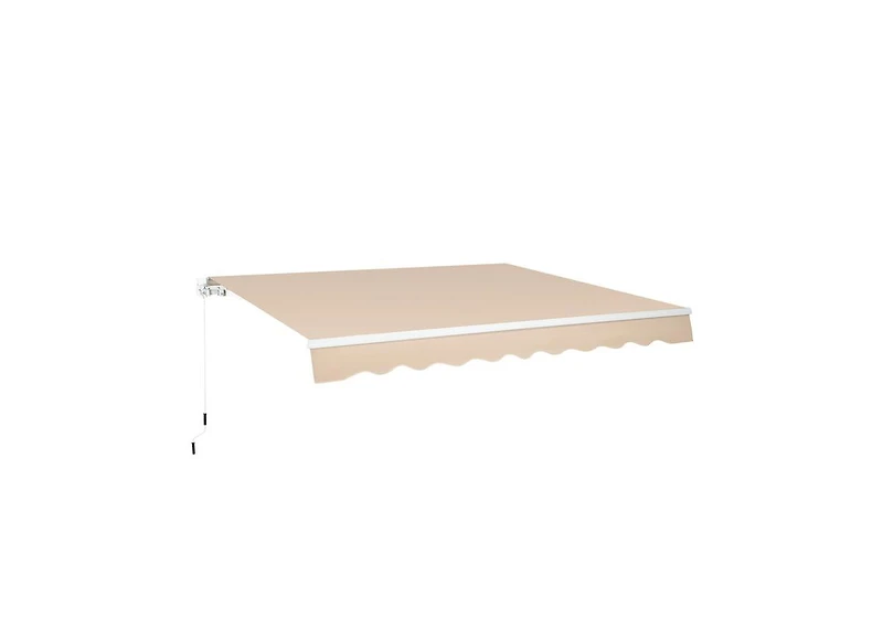 Aecojoy 20'x10' Manual Retractable Awning Sun Shade, Patio Canopy