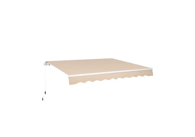 Aecojoy 20'x10' Manual Retractable Awning Sun Shade, Patio Canopy