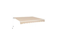 Aecojoy 20'x10' Manual Retractable Awning Sun Shade, Patio Canopy