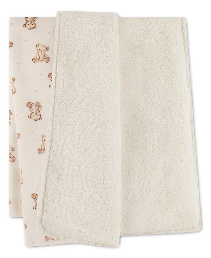 Huggies Baby Boys' and Girls' Allover Bear Graphic Print Blanket