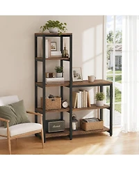 Tribesigns 5-Tier L-Shaped Corner Bookcase with Storage